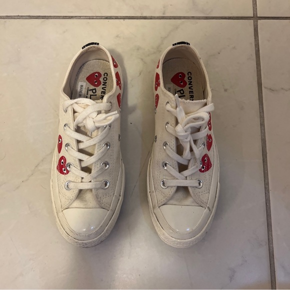 Come De Garcon X Converse Women’s Low Top Sneakers, Size 6 - Picture 3 of 7